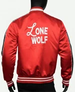 Lone Wolf Red Bomber 1950s Lenny Jacket For Sale