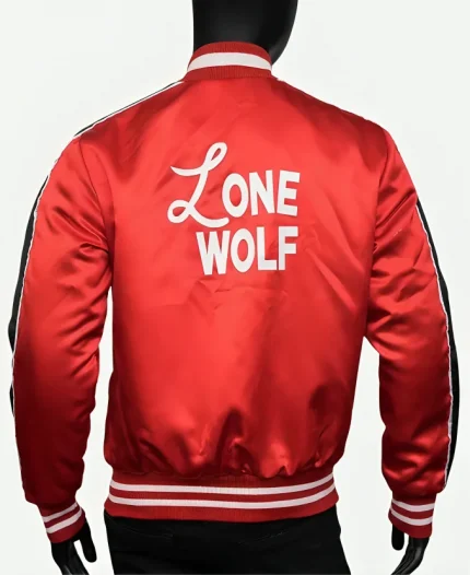 Lone Wolf Red Bomber 1950s Lenny Jacket For Sale
