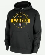 Los Angeles Lakers Nike Black 202526 Authentic Practice Club Pullover Hoodie For Men’s
