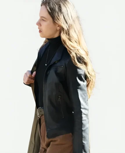 Lou de Laâge Étoile 2025 Cheyenne Toussaint Black Leather Jacket