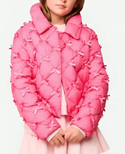 Love Shack Fancy Pink Puffer Jacket