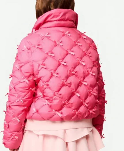 Love Shack Fancy Pink Puffer Jacket For Sale