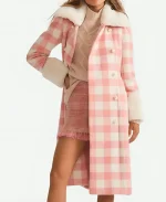 Love Shack Fancy Plaid Pink Coat