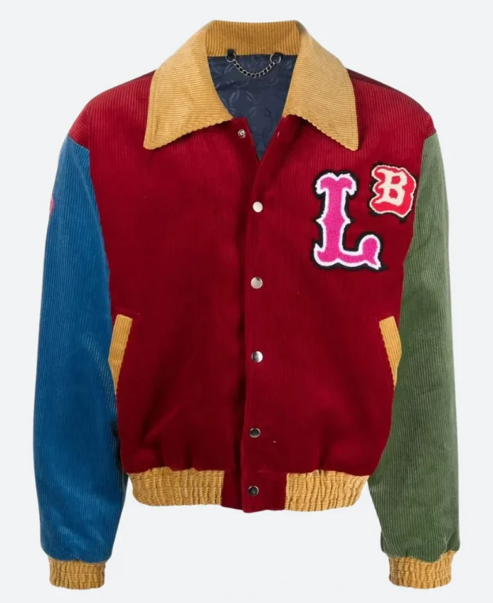 Loverboy Letterman Color Block Jacket For Unisex