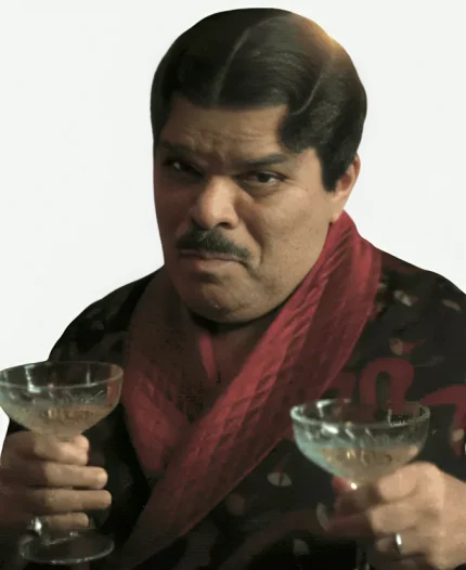 Luis Guzmán TV Series Wednesday Season 2 Gomez Addams Black Damask Robe