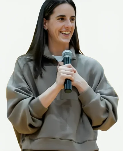 MS Caitlin Clark IPS Northwest MS Brown Half-Zip Sweatshirt For Sale