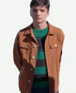 Matías Recalt TV Series Atrapados 2025 Bruno Meller Garay Brown Cotton Jacket