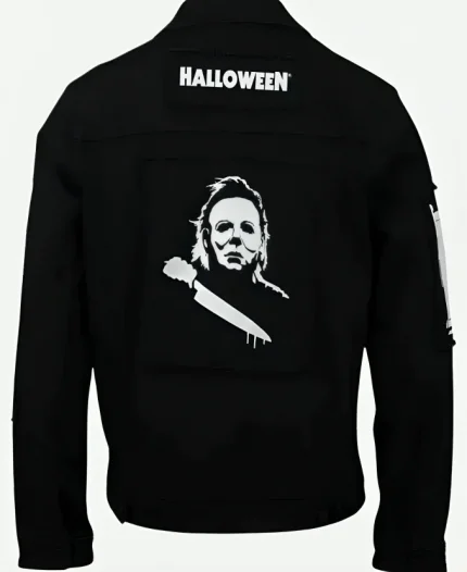 Michael Meyers Halloween Patches Black Cotton Jacket For Unisex