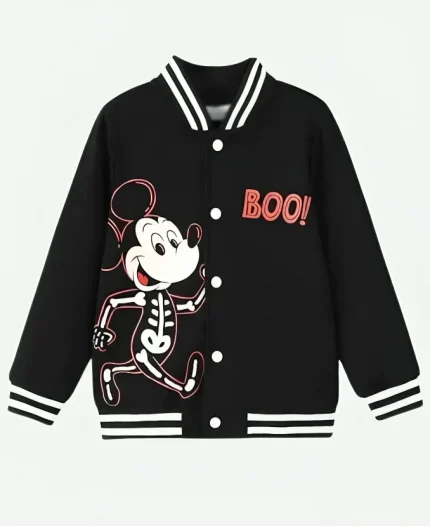 Mickey Mouse Skeleton Varsity Jacket
