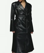 Missguided Leather Trench Coat