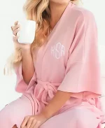 Monogrammed Pink Robe