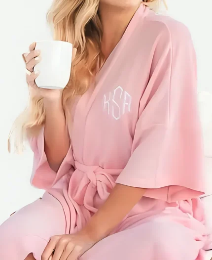 Monogrammed Pink Robe