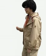Moosa Mostafa TV Series Wednesday Season 2 Eugene Ottinger Beige Hooded Jacket