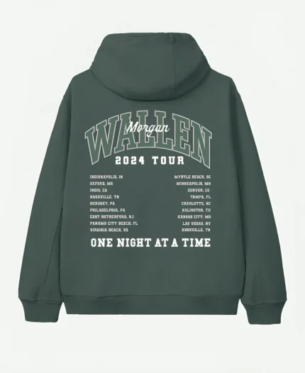 Morgan Wallen One Night At A Time Green Tour Hoodie