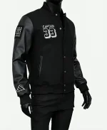 NBA Kareem Abdul Jabbar Captain 33 Black Varsity Jacket