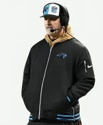 NFL Frank Reich Carolina Panthers Black Bomber Jacket