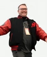 New Jersey Devils Stadium Series Black And Red Letterman Jacket