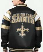 New Orleans Saints Leather Black Jacket