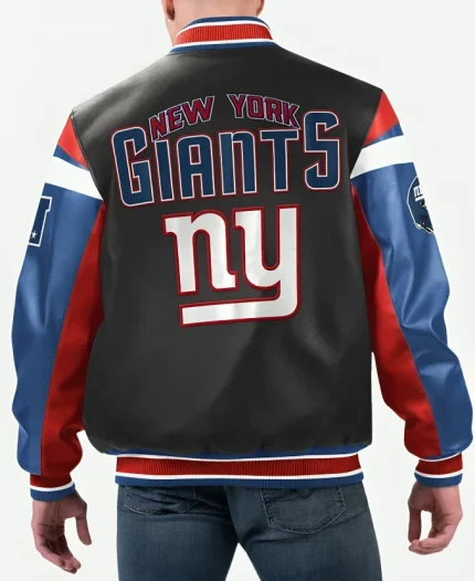 New York Giants Leather Jacket For Unisex