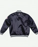 New York Yankees Blue Satin Bomber Jacket For Men’s