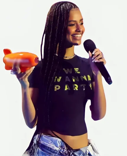 Nickelodeon Kids’ Choice Awards 2025 Tyla We Wanna Party Black T-Shirt