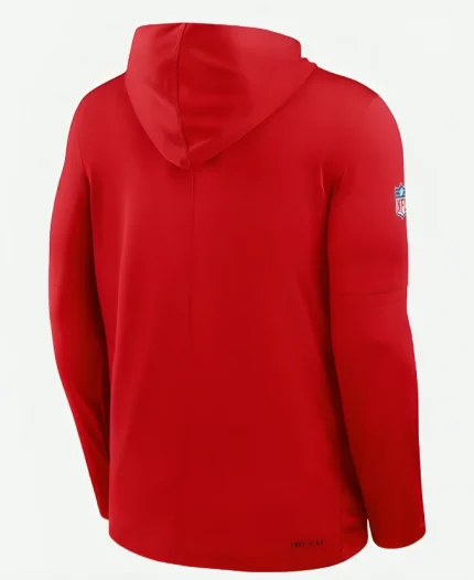 Nike Kansas City Chiefs Sideline Pure Fury Performance Long Sleeve Hoodie Red & White T-Shirt For Men’s