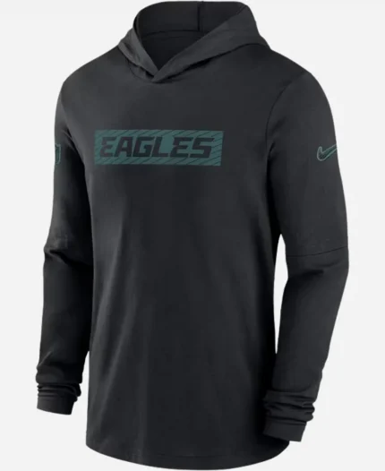 Nike Philadelphia Eagles Sideline Pure Performance Long Sleeve Hoodie T-Shirt