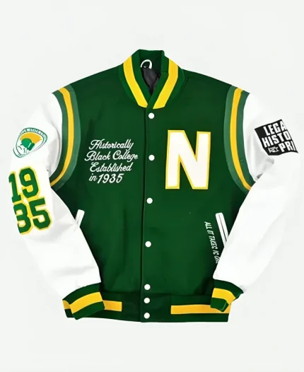 Norfolk State University Motto 2.0 Varsity Bomber Jacket For Unisex