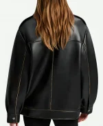 Nour Hammour Leather Drey Black Jacket