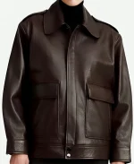 Nour Hammour Leather Drey Jacket