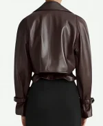 Nour Hammour Leather Dupe Jacket For Sale