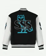 OVO Scarborough Shooting Stars Varsity Black And White Jacket