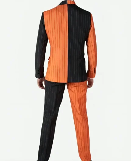 Orange and Black Halloween Pumpkin Pinstripe Suit