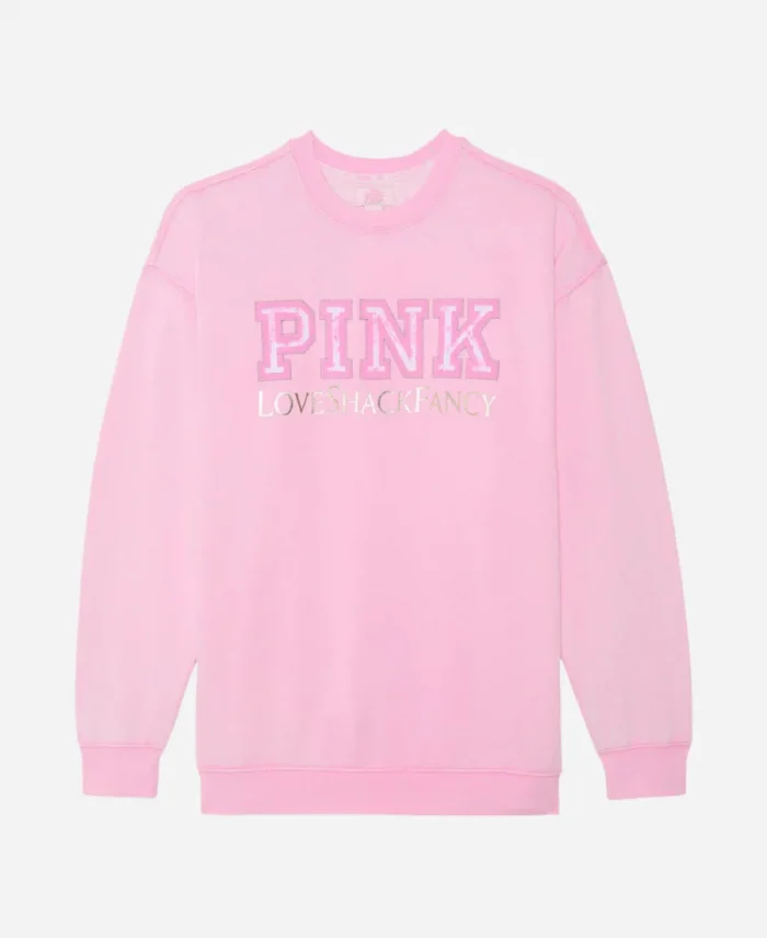 PINK LoveShackFancy Crew Pink Sweatshirt