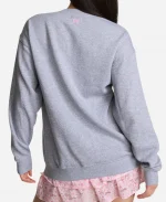 PINK x LoveShackFancy Oversized Crew Grey Sweatshirt
