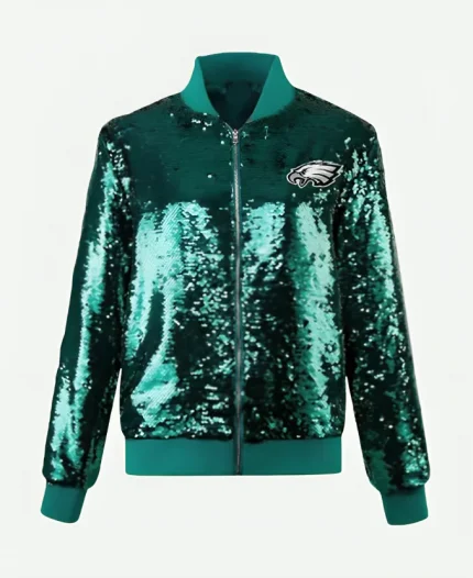 Philadelphia Eagles Green Sequin Jacket For Women’s
