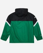Philadelphia Eagles Mitchell & Ness BlackGreen Tie Breaker Vintage Logo Lightweight Anorak Half-Zip Windbreaker Jacket