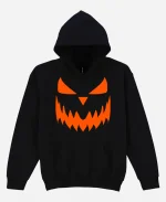 Pumpkin Face Halloween Black Hoodie