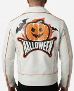 Pumpkin Patches Halloween Asymmetrical Biker Leather Jacket