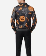 Halloween Pumpkins Print Bomber Jacket