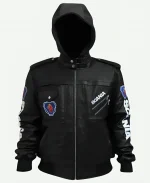 Punisher Black Hooded Bomber Jacket