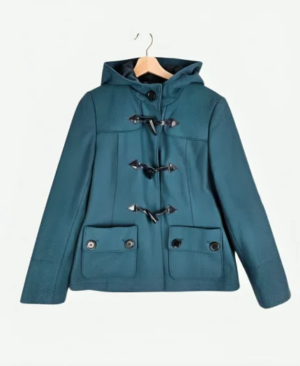 Pushers S01 Rosie Jones Teal Toggle Coat