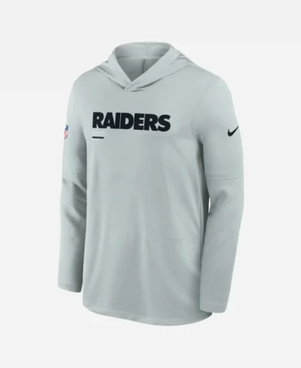 Raiders Sideline Performance Long Sleeve Hoodie T-Shirt