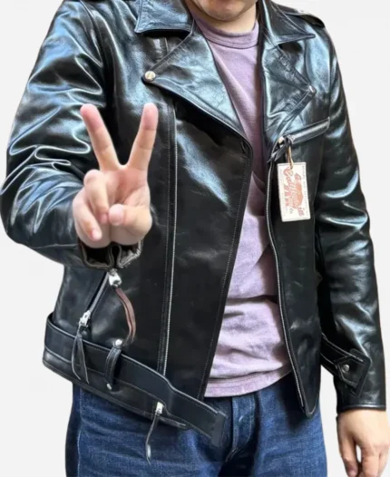 Rainbow Country Black Leather Jacket For Sale