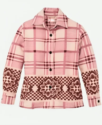 Resident Alien S4 Elizabeth Bowen Pink Plaid Shacket