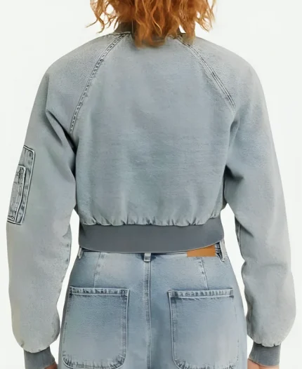 Rosie Jones Pushers S01 Cropped Denim Bomber Jacket