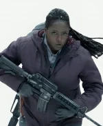 Rutina Wesley The Last of Us S02 Purple Jacket