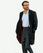 Ryan Reynolds Imaginary Friends 2024 Black Wool Coat