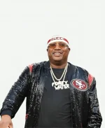 San Francisco 49ers E-40 Niner Gang Black Sequin Jacket For Sale