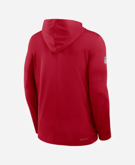 San Francisco 49ers Sideline Performance Red Hoodie T-Shirt